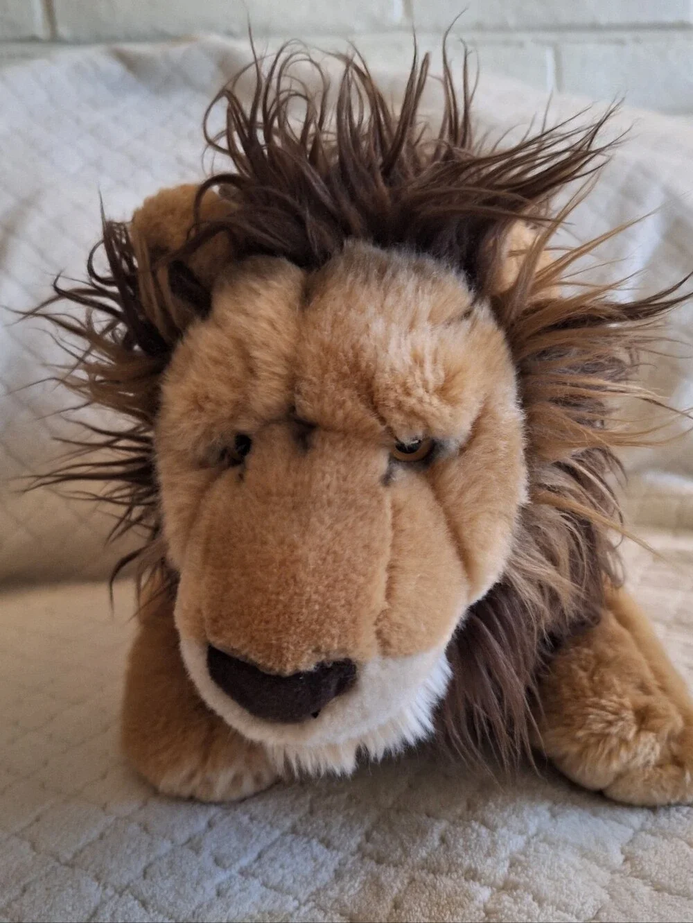 FAO Schwarz /Toys R Us Realistic Natural Looking Lion Plush W Mane 20